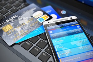 Mobile banking and finance concept